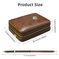 En stock, livraison rapide, étui à cigares en bois de cèdre pour voyage, humidor avec humidificateur, humidor en cuir pour homme, boîte à cigares