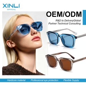 Lunettes de soleil classiques pour femmes, monture intégrale en PC UV400, finition métallique dorée, en plastique recyclé, vente en gros, promotion - Product Image 3