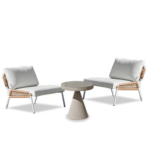 Sala de estar sofá de ratán habitación modelo Hotel Club departamento de ventas terraza balcón al aire libre ocio sofá mesa y silla combinación - Product Image 5