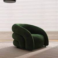 K Fashion Fauteuil Canapé de Salon Simple et Design en Velours Luxédétente