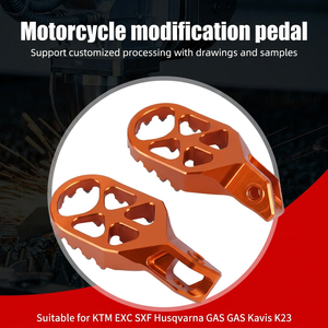 Pedales Anchos Antideslizantes de Aluminio Aeroespacial CNC OEM, Personalizados, Ligeros y con Diseño Hueco para Honda <span class=keywords><strong>CB500X</strong></span> CB650R Scrambler Str - Product Image 4