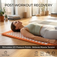 Tapis d'acupression pour soulager les douleurs du dos et du cou, relaxation musculaire, yoga, thérapie par acupuncture, avec sac de transport, outil de bien-être à domicile