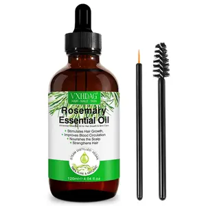 Óleo de Rosemary orgânico para o crescimento dos cabelos, tratamento de alta qualidade para o couro cabeludo, óleo de fortalecimento de cabelos, 120ml, nutritivo