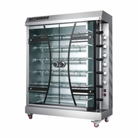 Barbecue rotatif commercial à gaz extérieur 4 broches avec bouton de commande individuel pour rôtir le poulet – Machine à rôtir économe en énergie
