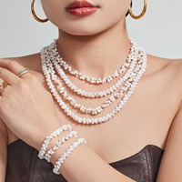 Conjunto de Joyería de Collar y Pulsera con Cuentas de Concha de Cauri en Acero Inoxidable, Estilo Bohemio de Playa para Vacaciones de Verano para Mujer
