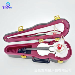 Yinyue Violin Case Plastic Burgundy With Mirror Decorative <b>Music</b> <b>Box</b> For Children And Students - Product Image 3