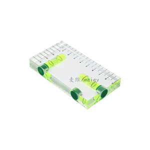 Niveau à bulle industriel bidirectionnel 2D transparent Maiev avec échelle intégrée et base magnétique puissante - Product Image 2