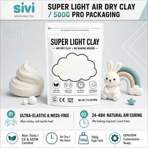 Argile super légère, pâte à modeler douce, slime, jouets éducatifs unisexes, kit de modelage à séchage à l'air libre, 500 g/sac - Product Image 3