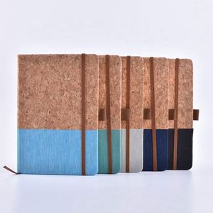 Eco Friendly Leather Cork Cover Hardcover Journal Diary <b>Gift</b> Custom Notebook 100 Sheets - Product Image 2