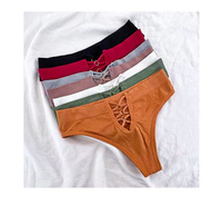Tanga de nailon sin costuras de talle medio para mujer, sexy, con malla hueca, transpirable, de alta elasticidad, cómoda y deportiva.