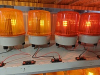 Geräuschlose LED-Warnleuchte mit Blinkfunktion für Gabelstapler, Lager, Fabrik, Industriefahrzeuge, Notfall-Rotationswarnleuchte