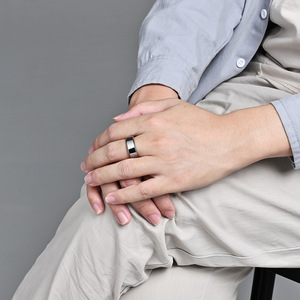 Tungsten Steel <b>Ring</b> Unisex Simple Smooth Design Engagement Wedding Band Index Finger Jewelry K T050 - Product Image 4