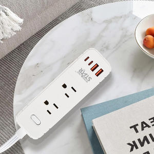 Vincente stella ST-3202U 6 prese 2 USB 20W ricarica rapida 2m cavo in rame protezione contro le sovratensioni <span class=keywords><strong>americana</strong></span> e <span class=keywords><strong>presa</strong></span> elettrica - Product Image 4