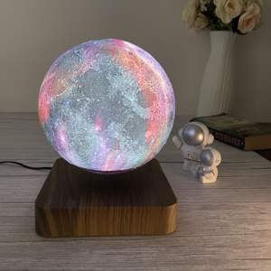 चुंबकीय समतल चंद्रमा लैंप 3 डी प्रिंटिंग फ्लोटिंग लुआ लैंप लेवेटिंग आकाशगंगा-चंद्रमा रचनात्मक घर सजावट - Product Image 6