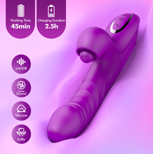 Vibrateur pour femmes 4-en-1 avec vibrations, battements, poussées et chauffage - Product Image 6