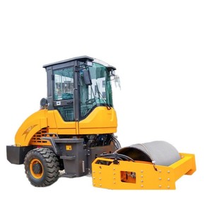 Rouleau compresseur routier 1 tonne, type autoporté, roue avant en acier, rouleau à bande arrière pour béton - Product Image 5