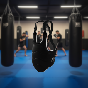 Protège-poitrine de boxe noir M, équipement d'arts martiaux - Product Image 2