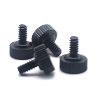 Vis à molette moletée en nylon noir, fixation manuelle, pour boîtiers d'équipements informatiques, M3 M4 M5 M6 M8, directement de l'usine