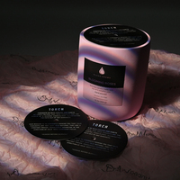 Couvercle anti-poussière pour emballage de bougie personnalisé noir mat avec logo blanc Protecteurs goutte à goutte de bougie Couvercles de bougie en papier