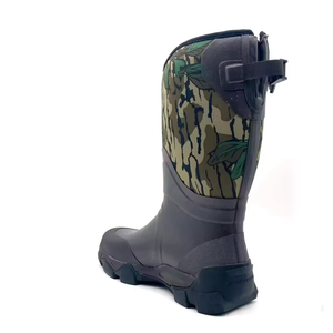 Bottes de chasse pour hommes à prix d'usine, robustes, imperméables, isolées, en nylon camouflage, semelle en caoutchouc, chaussures de sécurité - Product Image 2