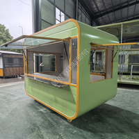 Camionnette de restauration rapide mobile personnalisée pas chère, mini-kiosque de rue pour pizzas, burgers, frites, café, glaces, en fibre de verre et aluminium
