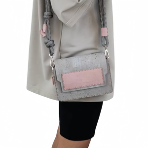 Bolsos de Corcho Bicolor Personalizados Chic Tendencia Sostenible Cruzados <span class=keywords><strong>Hombro</strong></span> Livianos OEM Al Por Mayor - Product Image 3