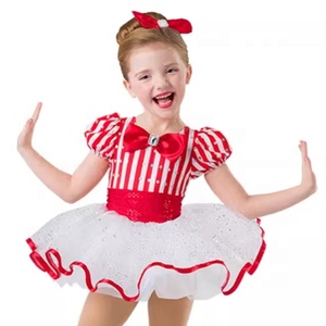 Robe à paillettes à rayures pour filles, costume de scène pour bébé, robe de scène, tutu, <span class=keywords><strong>danse</strong></span> mignonne - Product Image 4