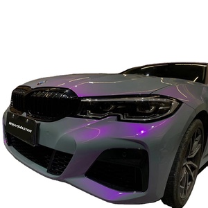 WRAPMASTER Miếng Dán Xe Hơi Màu Tím Kẹo Màu Xám Đôi Màu Tắc Kè Hoa Siêu Bóng 5 * 59ft Vinyl Ô Tô - Product Image 1