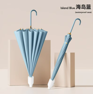 <span class=keywords><strong>Parapluie</strong></span> en pongé à <span class=keywords><strong>ouverture</strong></span> <span class=keywords><strong>automatique</strong></span> et <span class=keywords><strong>fermeture</strong></span> manuelle pour adultes, 12 baleines, diamètre ouvert 115 cm, poignée droite renforcée - Product Image 3