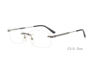 高級ブランドビンテージ眼鏡眼鏡カスタムメイド光学式リムレス眼鏡フレーム純粋なチタンフレーム - Product Image 5