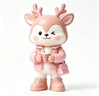 Figurine d'art de cerf personnalisée en PVC et ABS, statue de dessin animé, fabrication OEM en Chine, figurine personnalisée pour la vente en gros de produits de marque