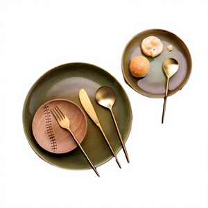 Haute qualité usine 4 pièces en acier inoxydable couverts ensemble de fromage western Unique Design cuillère fourchette couteau vaisselle gâteau serveur - Product Image 1