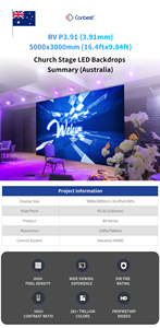 Canbest Rv P2.6 2.604Mm 5000X2500Mm 16.40X8.20Ft Location d'intérieur Led Écran d'affichage mural vidéo pour <span class=keywords><strong>salle</strong></span> d'exposition en Corée du Sud - Product Image 5