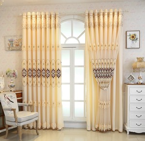 Rideau occultant brodé double couche <span class=keywords><strong>de</strong></span> luxe pour salon, chambre à coucher, balcon, <span class=keywords><strong>baie</strong></span> vitrée - Product Image 2