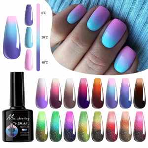 Gel <span class=keywords><strong>thermique</strong></span> pour nail art 7,5 ml, 3 couleurs, contrôle de la température, gel de vernis à ongles Aurora Broken Drill, <span class=keywords><strong>semi</strong></span>-<span class=keywords><strong>permanent</strong></span>, à faire tremper, UV LED - Product Image 2