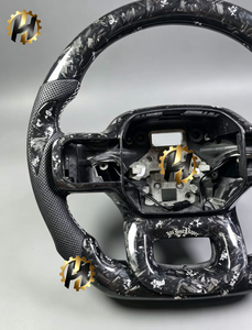 Volant sport chauffant personnalisé HZ en fibre de carbone véritable, prise en main de 35 mm pour l'intérieur du pick-up Ranger Raptor 2023-2025 - Product Image 4