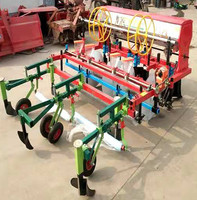 Semoir multifonctionnel à 4 rangs et 2 buttes pour arachides et soja avec fertilisation, irrigation goutte à goutte et film pour tracteurs