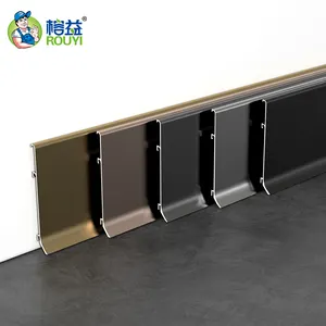 Papan Skirting Aluminium 10cm/12cm/15cm, alas kaki profil lis lantai dapur dengan tendangan jari kaki