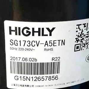 คอมเพรสเซอร์แบบสกรอลล์ Gree รุ่น SG173CV-A5ETN 50Hz 220-240V RoHS สำหรับซ่อมเครื่องปรับอากาศ - Product Image 1