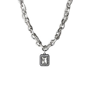 Encounter Benevolence Collier pour homme en acier titane, style épuré, design 'Candy Letter', design de niche, chaîne cubaine, design haut de gamme - Product Image 5