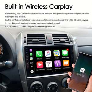 Radio para Auto con Navegación GPS, Android 13, Control por Voz con IA, 8+128GB, para Toyota Corolla 10 E140 E150 2006-2013, CarPlay Inalámbrico, Multimedia y Video - Product Image 4