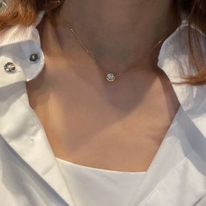 Semplice Mini collana Stacker in argento Sterling 925 a bolle rotonde CZ - Product Image 4