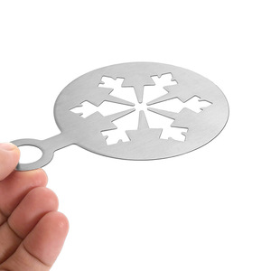 Molde de Acero Inoxidable para Café con Diseño de Flor, Plantilla para Decorar Café, Capuchino, Espuma de Leche y Latte Art - Product Image 5