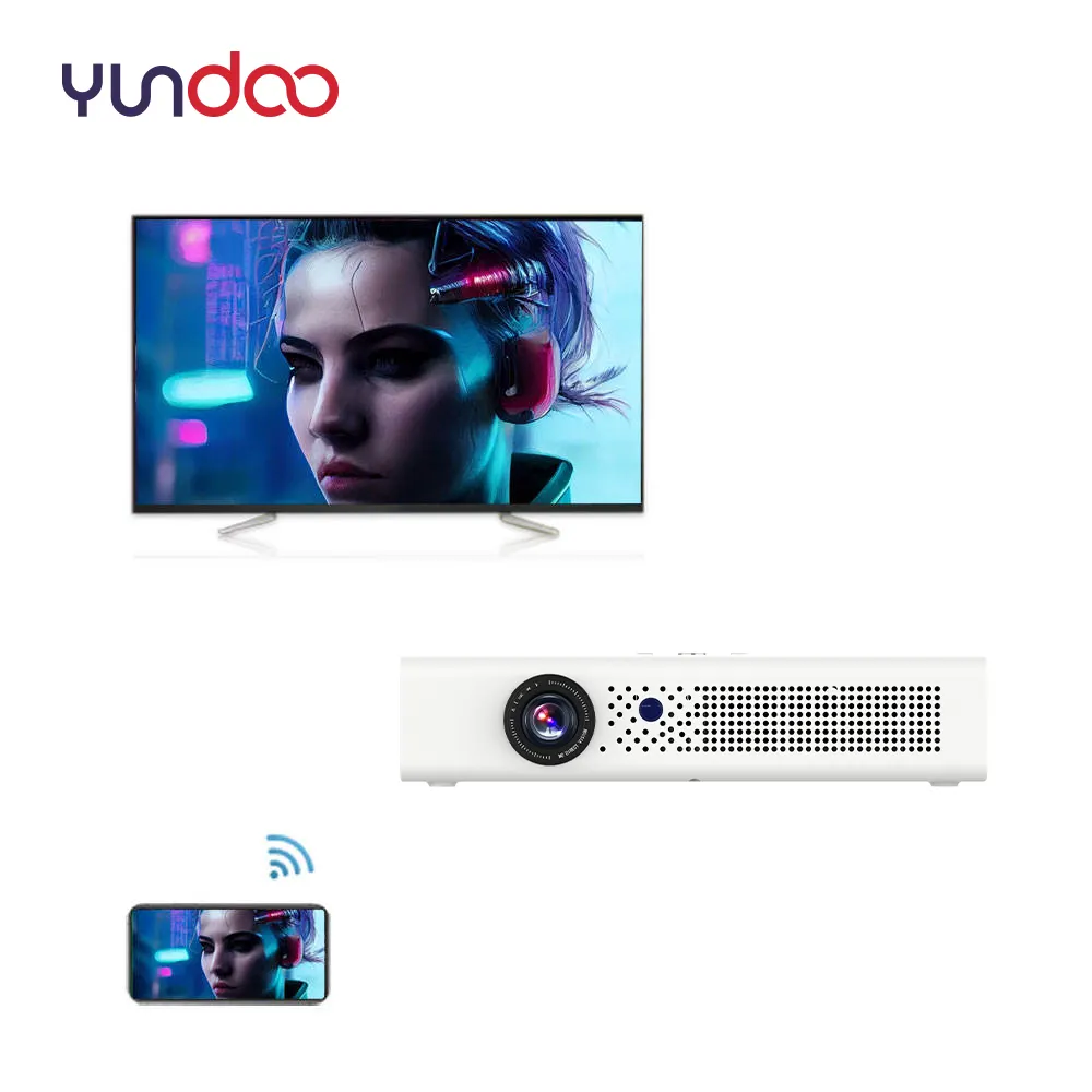 YUNDOO V6 miglior proiettore 4k Cinema film Android Video 3d Dlp 4k Wifi Beamer Hd proiettore Laser a focale corta 4k