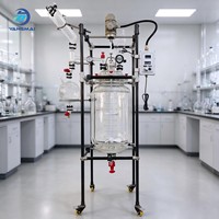 Réacteur en verre à double enveloppe de 100 L avec cadre recouvert de PTFE pour les expériences chimiques corrosives