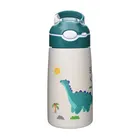 Bouteille d'eau pour enfants en acier inoxydable imprimée avec paille – Contenant à boisson adapté aux enfants