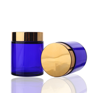 กระปุกครีม Blueglass 30g 50g 100G ขวดแก้วพร้อมฝาพลาสติกสีทอง - Product Image 2