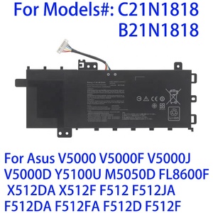 B21N1818 C21N1818แบตเตอรี่แล็ปท็อปสำหรับ Asus X512DA <span class=keywords><strong>X512F</strong></span> F512 F512JA F512DA F512FA F512D F512F 32WH 7.6V - Product Image 2