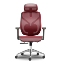 Chaise de bureau ergonomique moderne en maille avec siège en mousse, design réglable, pour la maison, le bureau et l'hôtel, livraison directe d'usine