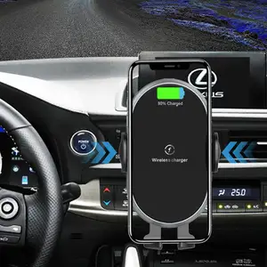 2 In 1 10W QI 360 gradi di rotazione supporto per telefono caricatore senza fili porta telefono auto veloce ricarica Wireless auto
